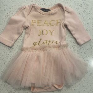 💝 5/$25 Olivia Rose Pink Bodysuit with Tulle Skirt